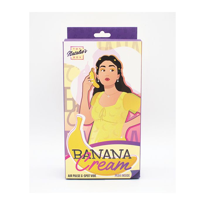 Natalie's Toy Box Banana Cream Air Pulse & G-Spot Vibrator