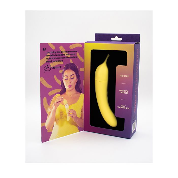 Natalie's Toy Box Banana Cream Air Pulse & G-Spot Vibrator