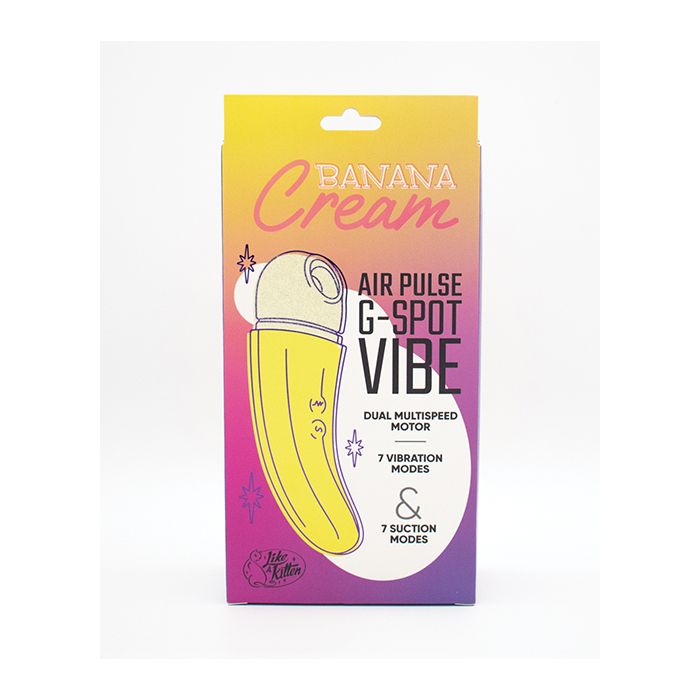 Natalie's Toy Box Banana Cream Air Pulse & G-Spot Vibrator