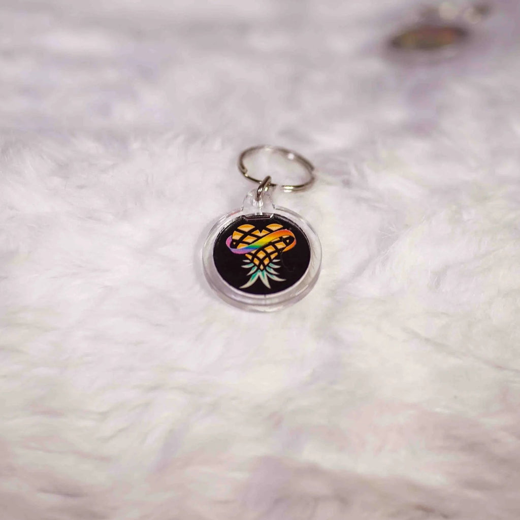 Upsidedown Pineapple Keychain