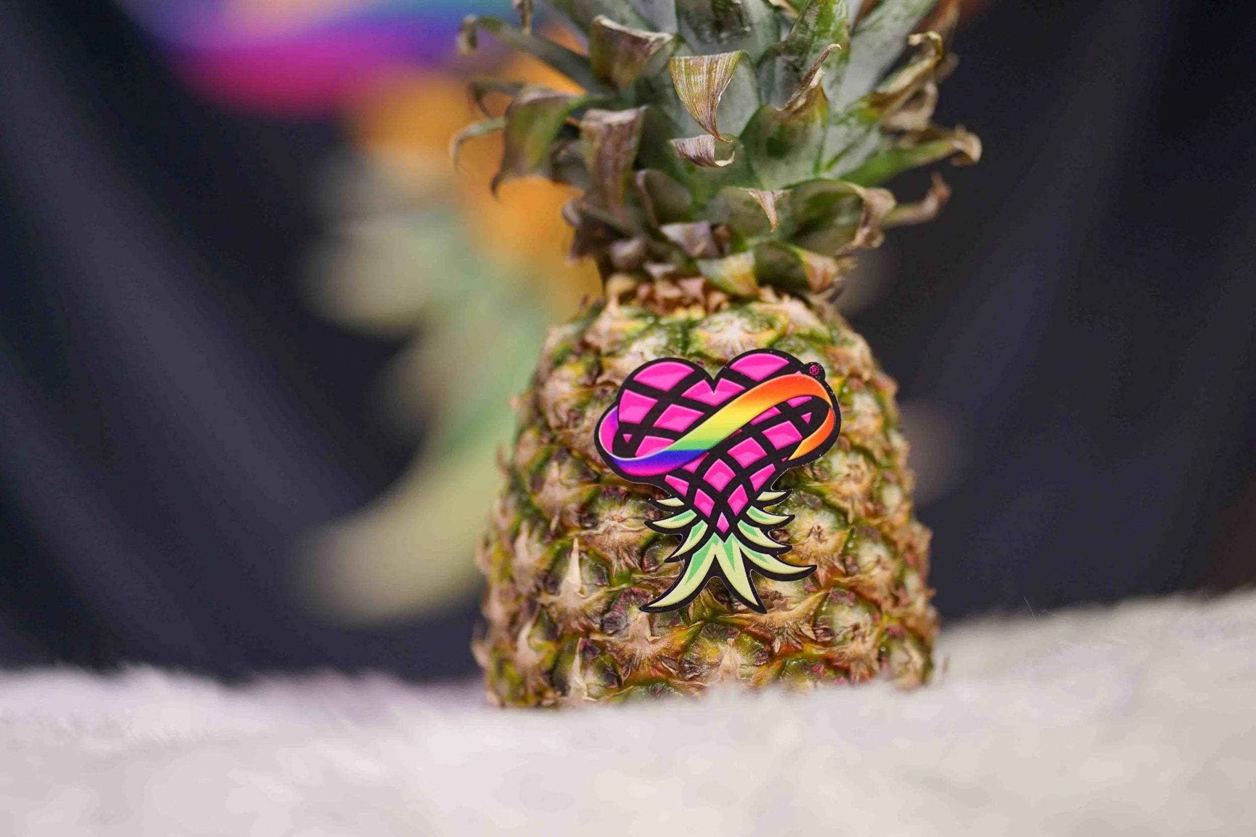 Upside-Down Pineapple Lifestyle Sticker – Pink