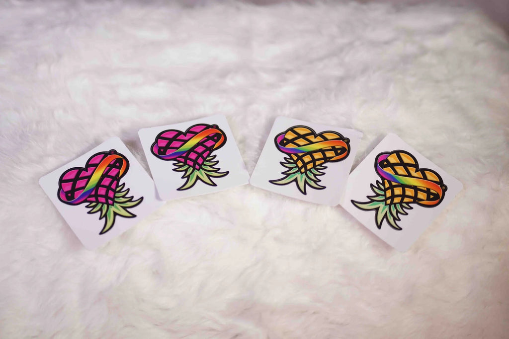 Upside-Down Pineapple Lifestyle Sticker – Yellow