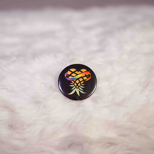 Upside Down Pineapple Pin Button